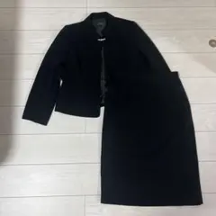 礼服 フォーマルスーツ レディース 13号 スカート ジャケット ブラック