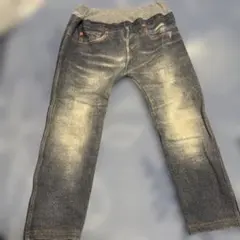 デニム風ゴムウエストパンツ 裏起毛 120サイズ