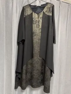 体型カバー ドレス 黒 4L