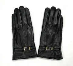 新品❤️レディース革手袋 ・ラムレザーグローブ 裏起毛手袋 本革　ブラック