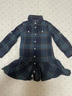 ラルフローレン　チェック　シャツワンピース　クリスマス