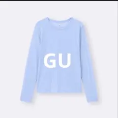 GU ソフトシアークルーネックT 62 BLUE L