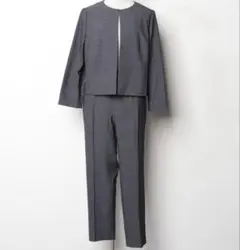 PourVous グレー ノーカラー スーツ　L LL 新品タグ付き