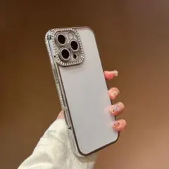 クリア ストーン装飾 iPhone16promaxケース