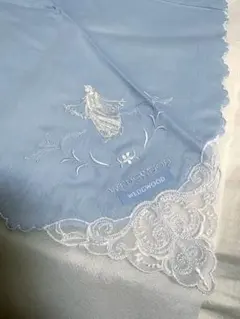 WEDGWOOD ウェッジウッド レースハンカチ ジャスパー 刺繍 ブルーのサムネイル