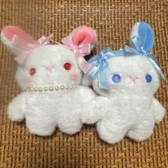 うさぎ ぬいぐるみ マスコット 2体セットのサムネイル