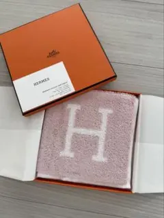 く*ー様 【未使用】HERMES フェイスタオル タオルハンカチ 2枚セット