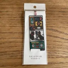 黒猫柄　ステンドグラス風ブックマーク