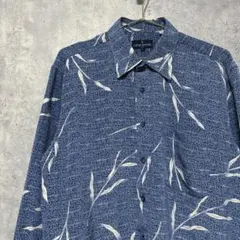 VALENTINO/ヴァレンティノ　シャツ　柄シャツ　メンズL 青系のサムネイル