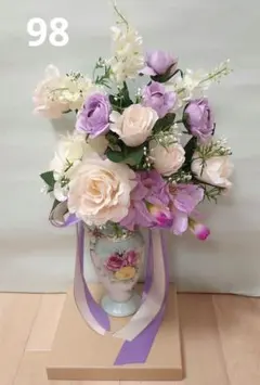 98 ウェディング ブーケ＆ブートニア　フォト婚　インテリアブーケ 　大人婚