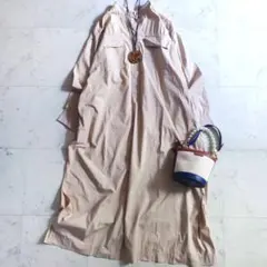 美品 ドレステリア ノースリーブ ドライ天竺マキシワンピース グリーン