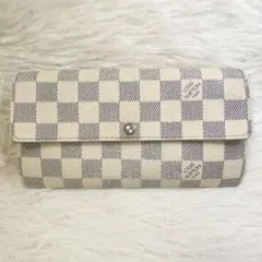 ルイヴィトン　ダミエ アズール ポルトフォイユ サラ　ホワイト