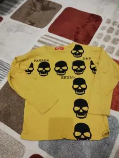 イエロースカルプリントTシャツ