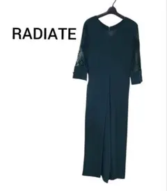 【新品】ラディエイト オールインワン パンツ グリーン レース ワイド ゴム