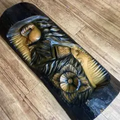 北海道 アイヌ 木彫り 90cm 彫刻 壁掛け 自立 インテリア レトロ