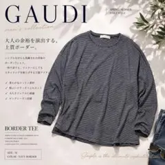 【美品】GAUDI ボーダーカットソー ワイドシルエット オーバーサイズ 長袖のサムネイル