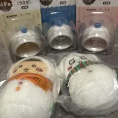 うさぎぬいぐるみ 2個セットオーナメント３個
