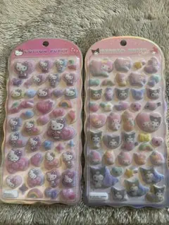【正規品】サンリオ　クロミ　マイメロ　コットンパフィーシール　キティ　２枚セット