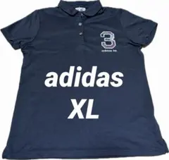 adidas ポロシャツ ネイビー OT/XG 刺繍デザイン ウール混のサムネイル