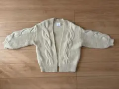 Discoat ケーブルニット 長袖セーター　アイボリー