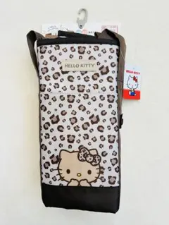 アベイル　ヒョウ柄キティ　保冷バッグ　日焼けキティ　保冷トート　ヒョウ柄ブラウン