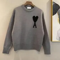 AMI PARIS グレー ニットセーター
