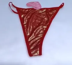 SEXY LINGERIE Tバック レッド ゴールド