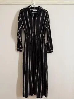 AZUL BY MOUSSY ストライプ柄長袖シャツワンピース