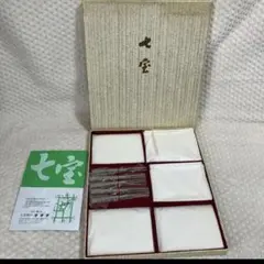 伝統工芸七宝焼 銘々皿揃 桜花柄菓子皿 セット 昭和レトロ 菜・共箱付