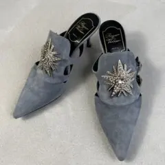 美品 RogerVivier スエード ビジュー ミュール 36 ロジェビビエのサムネイル