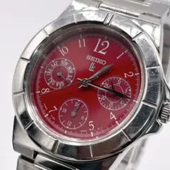 新品電池‼︎稼働品　SEIKO LUKIA ルキア レディース 腕時計 赤文字盤