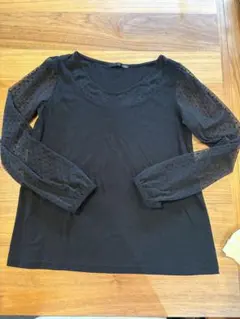 Heather 長袖 カットソー ドット柄 シースルーのサムネイル