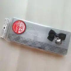 新品2200円☆軽い♪シルバー♡チャーム 両開き 黒 リボン 筆箱 鉛筆削りのサムネイル