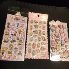 LABUBU キャラクターシール 3パックセット