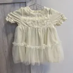 バースデイ 花刺繍 チュールワンピース 95cm 誕生会　発表会　衣装　撮影