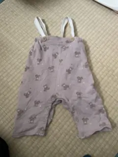 バースデイ フタフタ ロンパース サロペット風 くま70cm