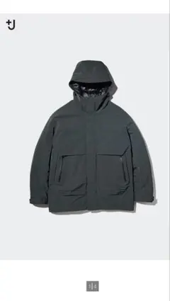 ユニクロ+J ハイブリッドダウンオーバーサイズパーカー　L