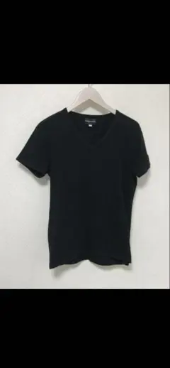 エンポリオアルマーニARMANIコットンストレッチVネック半袖Tシャツ黒M