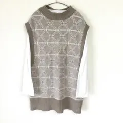 アーバンリサーチ 　バッグオープン　ジャガードベスト　コットンシャツ2点セット