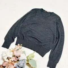 【ユニクロ】メンズ エクストラファインメリノウール Vネックセーター S ●