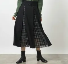 grove プリーツドッキングベルトスカート