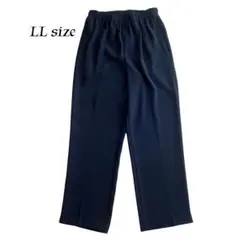 新品✨レディースストレートパンツ　ウエスト総ゴムLLブラックのサムネイル