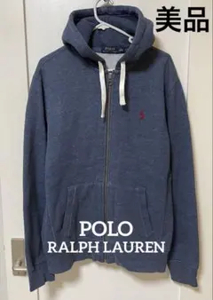 人気✨ポロラルフローレン　ネイビー フルジップ パーカー　赤ポニー刺繍