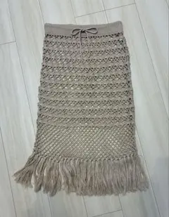 【美品】JOURNALSTANDARDクロシェ編み フリンジレイヤードスカートのサムネイル