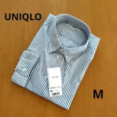 UNIQLO/ユニクロ　スーピマコットン　ストレッチストライプシャツ　七分袖　М