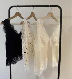 新品未使用The toe Sneek Lace Top ネイビーS - メルカリ