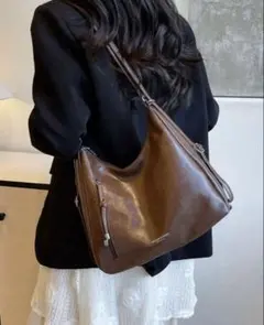 ヴィンテージ 風 マルチショルダーバッグ 茶色 ブラウン 3way リュック