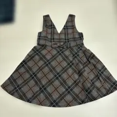 美品　エニィファム　チェック柄 ジャンバースカート　ワンピース　120