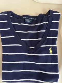 Ralph Lauren Sport ストライプ Vネック Tシャツ M