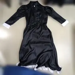 ゴスロリ ロリータ ワンピース ブラック ホワイト Mサイズ　コスプレ用